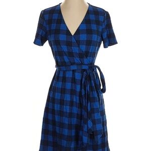 Small Draper James Blue and Navy wrap dress and handbag